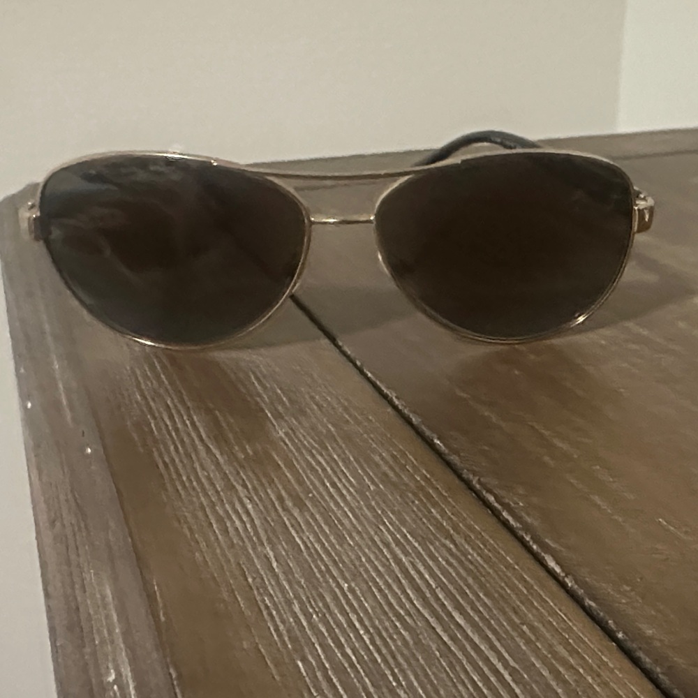 Burberry Gold Frame Sunglasses with Dark Lenses